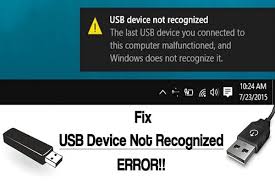 خطای USB Device not recognized در ویندوز 10